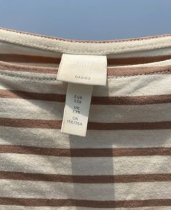 H&amp;M Striped Boat Neck Top