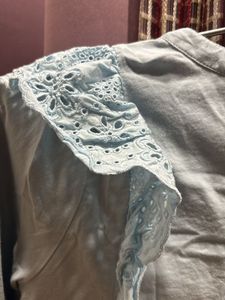 Cute Blue Long Sleeve Top