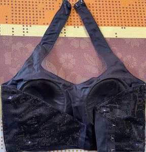 Sequin Halter Neck Blouse