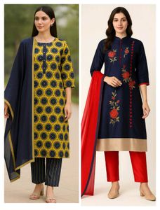 Combo Designer Kurti Pant Dupatta Set