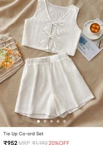 Pinteresty Tie Up Co-ord Set 🎀