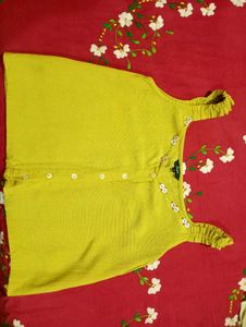 Yellow Button-Down Tank Top
