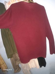 Click Burgundy Long Sleeve TShirt