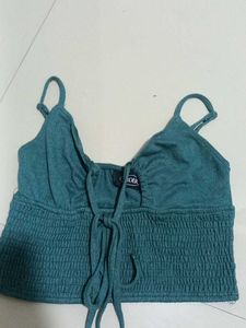 Cider Teal Crop Top