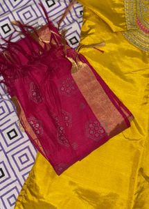 Yellow Embroidered Salwar Kameez Suit