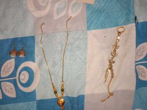 Jewelry Set - Earrings, Necklace & Ring Bracelet