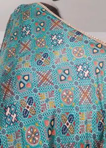 Teal Printed Dupatta