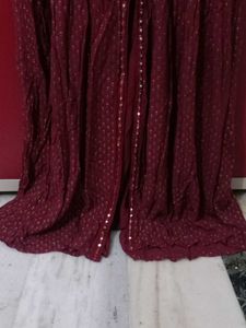 Maroon Embroidered Kurti