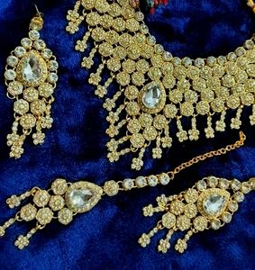 Gold Tone Indian Jewelry Set