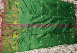 Green &amp; Pink Saree