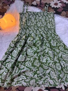 Green Floral Dress 👗
