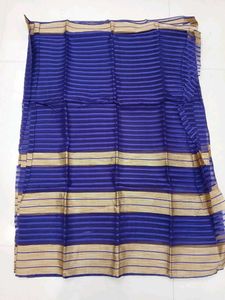 Cotton Silk Purple Saree With Blouse