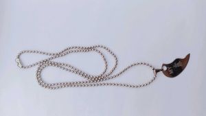 Black Choker And Half Heart Chain
