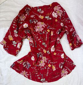 Floral Print Flowy Top