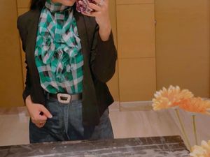 Halter Ruffled Plaid Beautiful Top