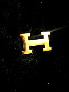 Hermes Gold Logo Belt Buckle