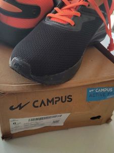 Campus Running Shoes - Black &amp; Orange