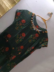 Green Floral Print Dress