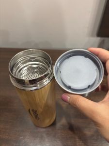 Steel Water Bottle With Wood Finish