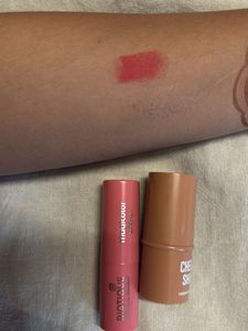 Biotique Magicolor Lipstick And Zudio Cheek Shine