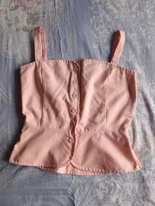 Pink Button-Down Tank Top💓🌷