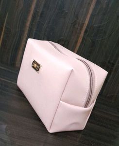Plum Faux Leather Pouch (New)