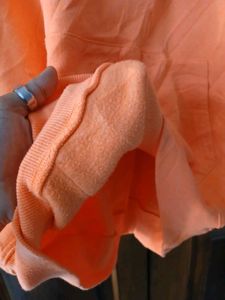 Thrifted Oversized Neon Orange Hoodie