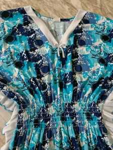 Blue Patterned night gown