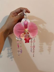 Pink Orchids Keychain