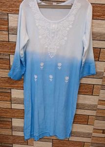 Ombre Chikankari Kurti