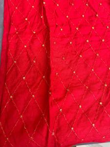 Red Embroidered Kurti