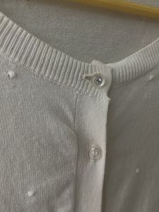 Women White Korean Sweater/ Cardigan