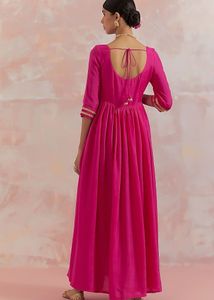 The Indian Cause Pink Gathered Anarkali Set