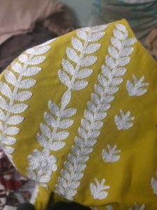 Yellow Embroidered Kurta