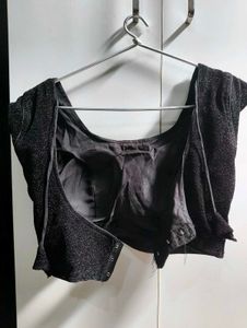Sparkly Open Back Blouse