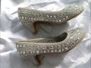 Sparkly Silver rhinestone Ballerinas