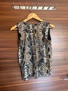 Animal Print Sleeveless Top