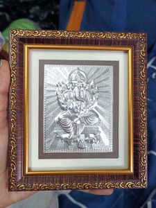 GIVA 999 Real Silver Ganpati Photo Frame