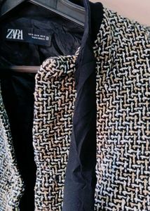 Zara Tweed Cropped Jacket