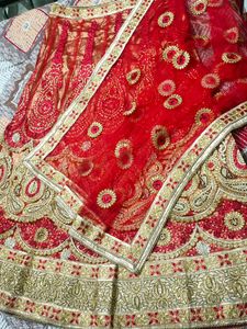 Red &amp; Gold Lehenga Choli