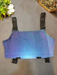Reflective Buckle Crop Top🌸