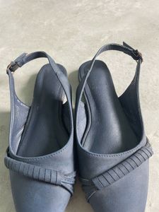 Blue Slingback Flats