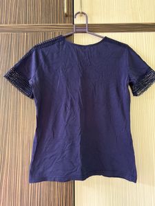 Textured Top with Lace Overlays