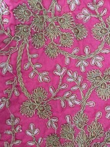 Pink Embroidered Potli Pouch