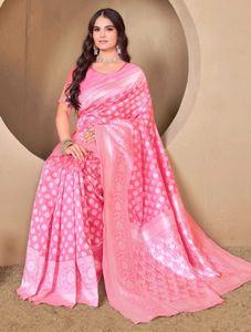 Pink Banarasi Saree