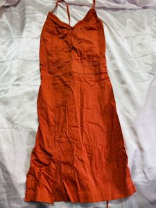 Orange Slip Dress