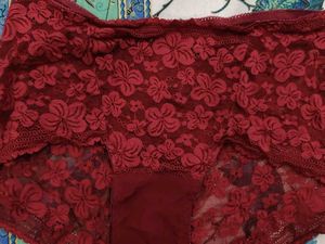 Red Floral Lace Briefs