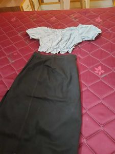 Combo Set Of 2 , Top And Slit Skirt