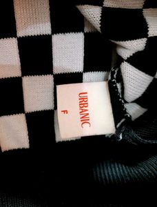 Checkered Knit Vest