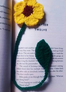 Crochet Sunflower bookmark ✨️☁️🌻